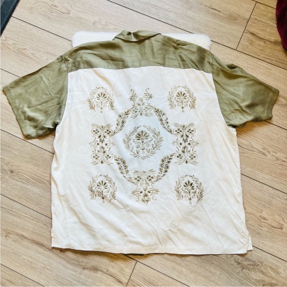 TOMMY BAHAMA White Green Patterned Button Down Shirt Size XXL - Picture 3 of 7